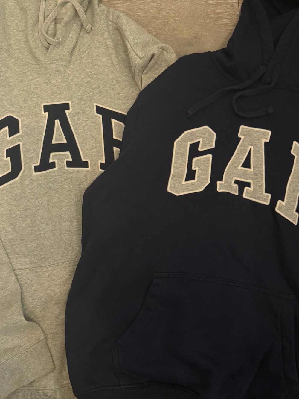 2 gap hoodie bundle- navy & grey Size large